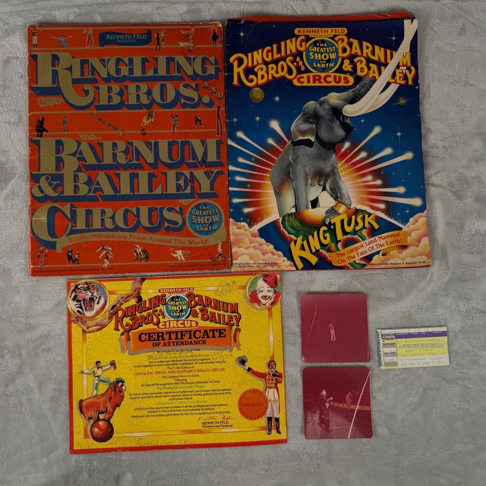 Ringling Bros Barnum & Bailey Circus Souvenir Programs 1986 1987 King Tusk Lot 2